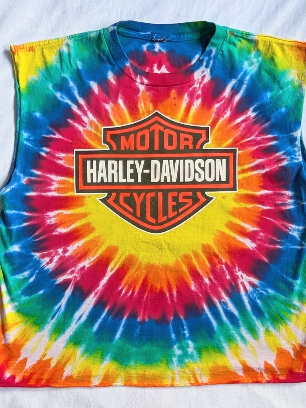 Mens Harley-Davidson Tie Dye XL Tee 2003 Back Hit Forged In Steel